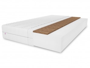 Matelas en mousse et coco Silwer 140x200x20 cm - H3/H4 moyennement ferme/dur