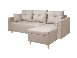 Canapé d'angle OTTO I avec fonction de couchage et conteneur à literie