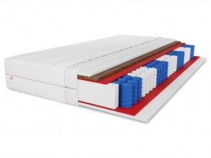 Matelas à ressorts ensachés double face SALSA KOKOS 90x200x19cm - H3/H4 moyennement ferme/dur